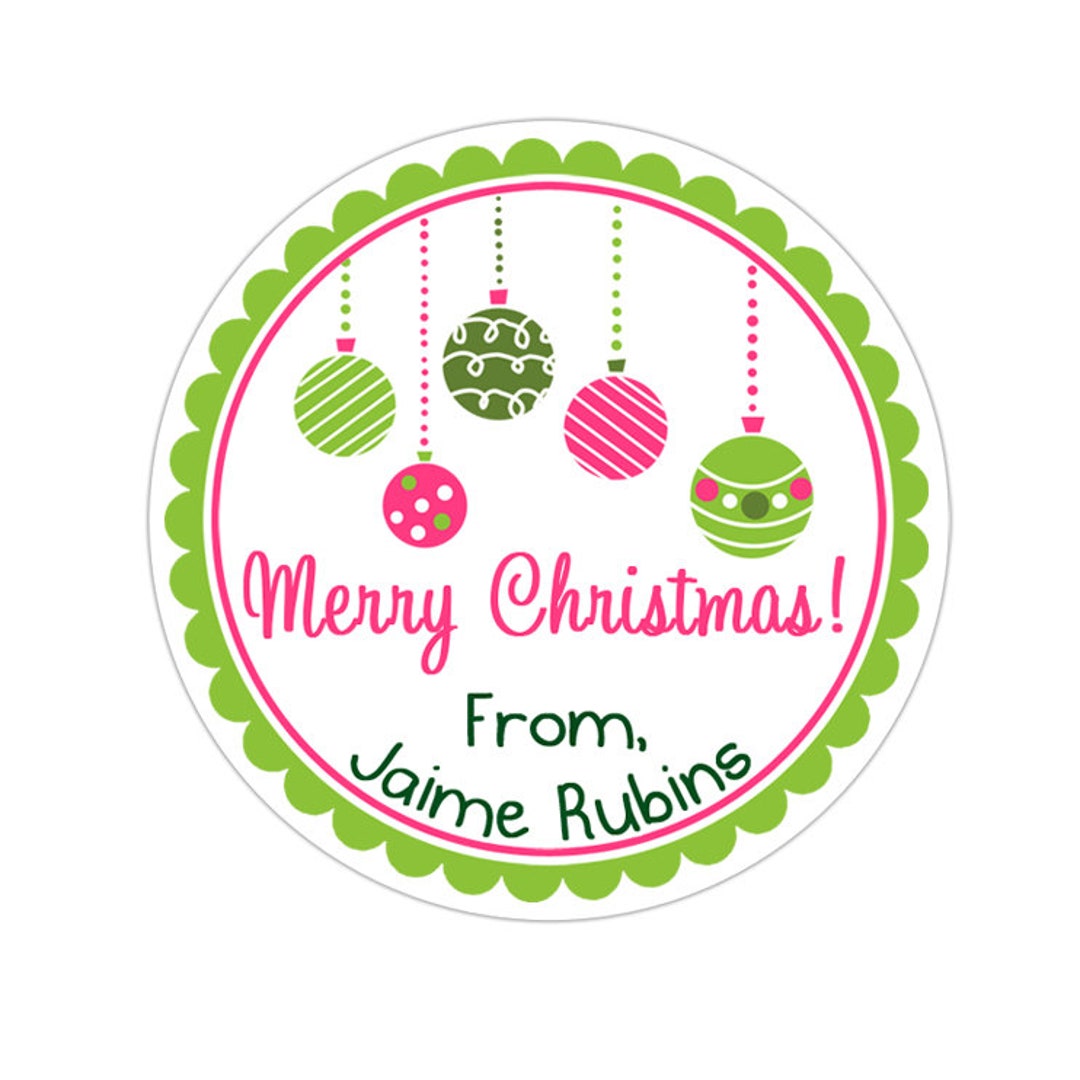 Personalized Christmas Stickers Christmas Ornaments Gift Etsy