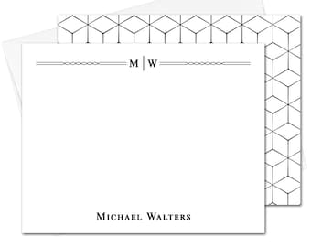 Professional Personalized Stationery Cards, Personalized Stationery, Mens Stationery, Mens Notecards, Custom, Personalized Notecard, Gift
