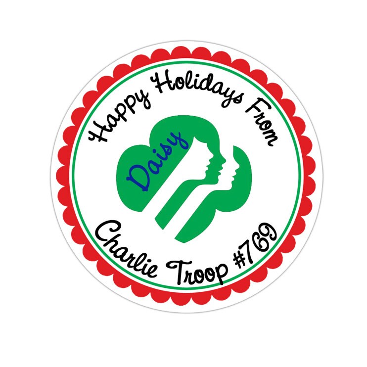 Personalized Holiday Girl Scout Stickers Christmas Gift - Etsy