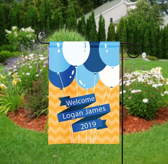 Personalized Baby Shower Garden Flag Baby Announcement Flag Etsy Personalized Baby Shower Garden Flag Baby Announcement Flag Etsy