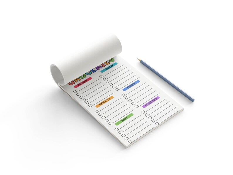 Grocery List Notepad, Grocery Notepad, Shopping List Notepad, Meal Plan ...