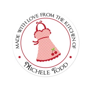 Kitchen Apron Sticker Kitchen Stickers, Baking Stickers, Personalized Kitchen Stickers ...