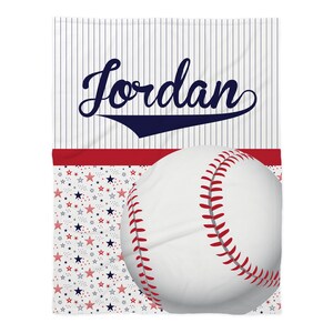 Personalized Baseball Blanket, Baby Blanket, Kids Blanket, Baseball Baby Blanket, Name Blanket