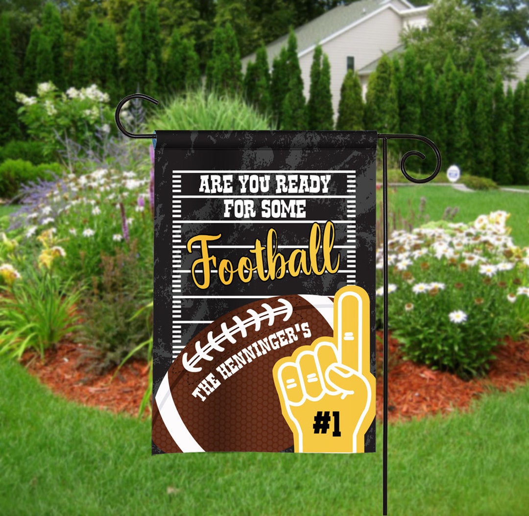 Personalized Football Garden Flag, Football Flag, Yard Flag,