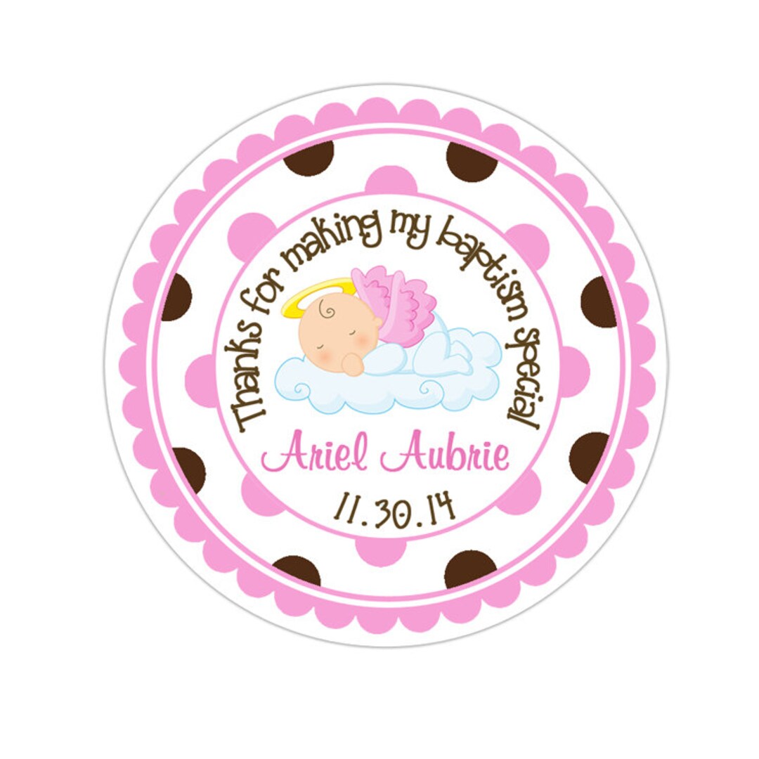 Personalized Baptism Stickers, Personalized Christening Stickers