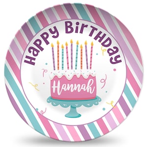 Personalized Birthday Plate, Personalized Happy Birthday Plate, Birthday Plate