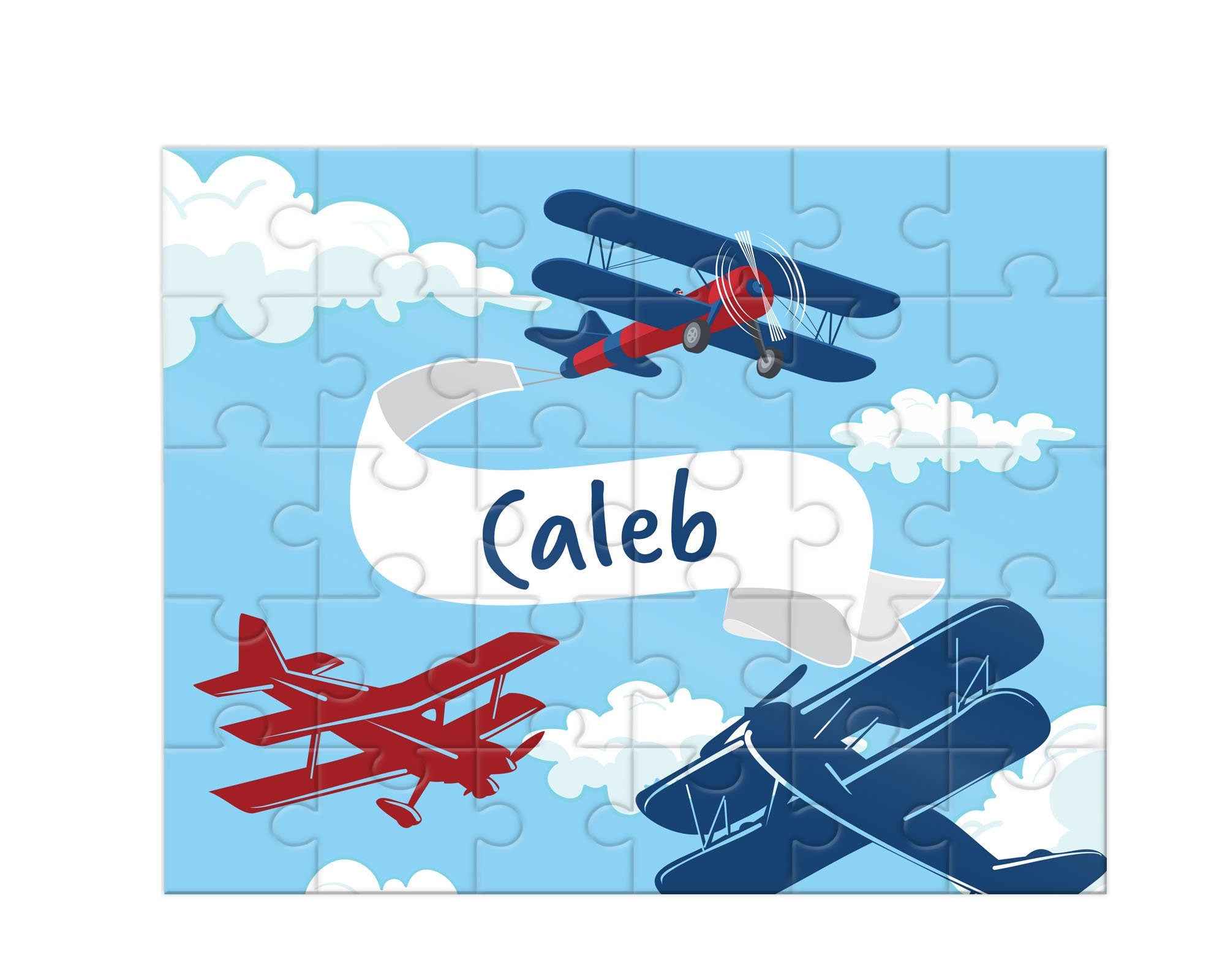Personalized airplane puzzle, airplane puzzle, puzzle for kids, name puzzle,  childrens puzzle - 8 x 10 puzzle, 30 pieces - etsy