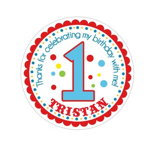 Circus Stickers, Birthday Party, Party Stickers, Personalized Customized Birthday Party Favor Thank You Stickers