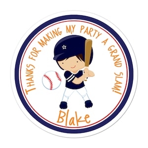 Personalized Baseball Stickers, Baseball Birthday Party, Baseball Party Stickers, Custom Baseball Player 1 Stickers