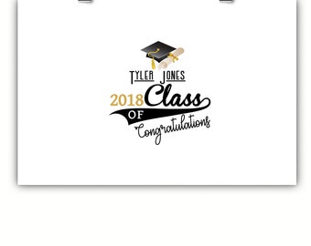 Personalized Graduation Guest Book Alternative, Graduation Guest Book Alternative Print, Framed or Canvas