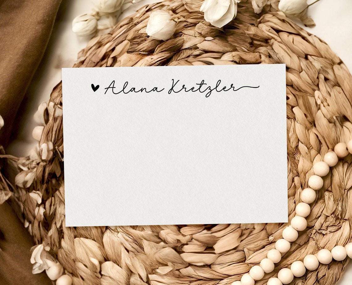 Personalized Stationery Set for Women, Elegant Note Cards With ...