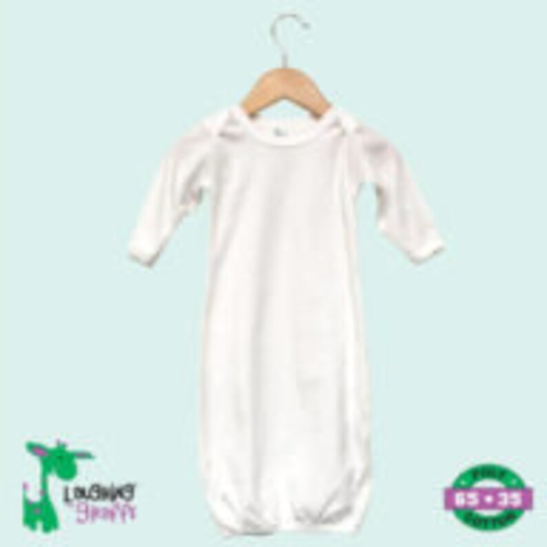 65 White Blank Baby Sleeper Gowns and Hats Polyester Blanks Etsy