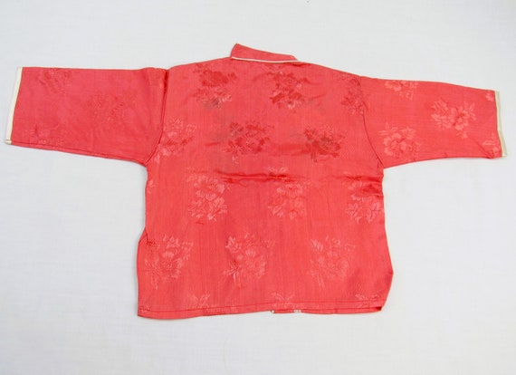 Vintage 1950s Girls Asian theme outfit pink loose… - image 5