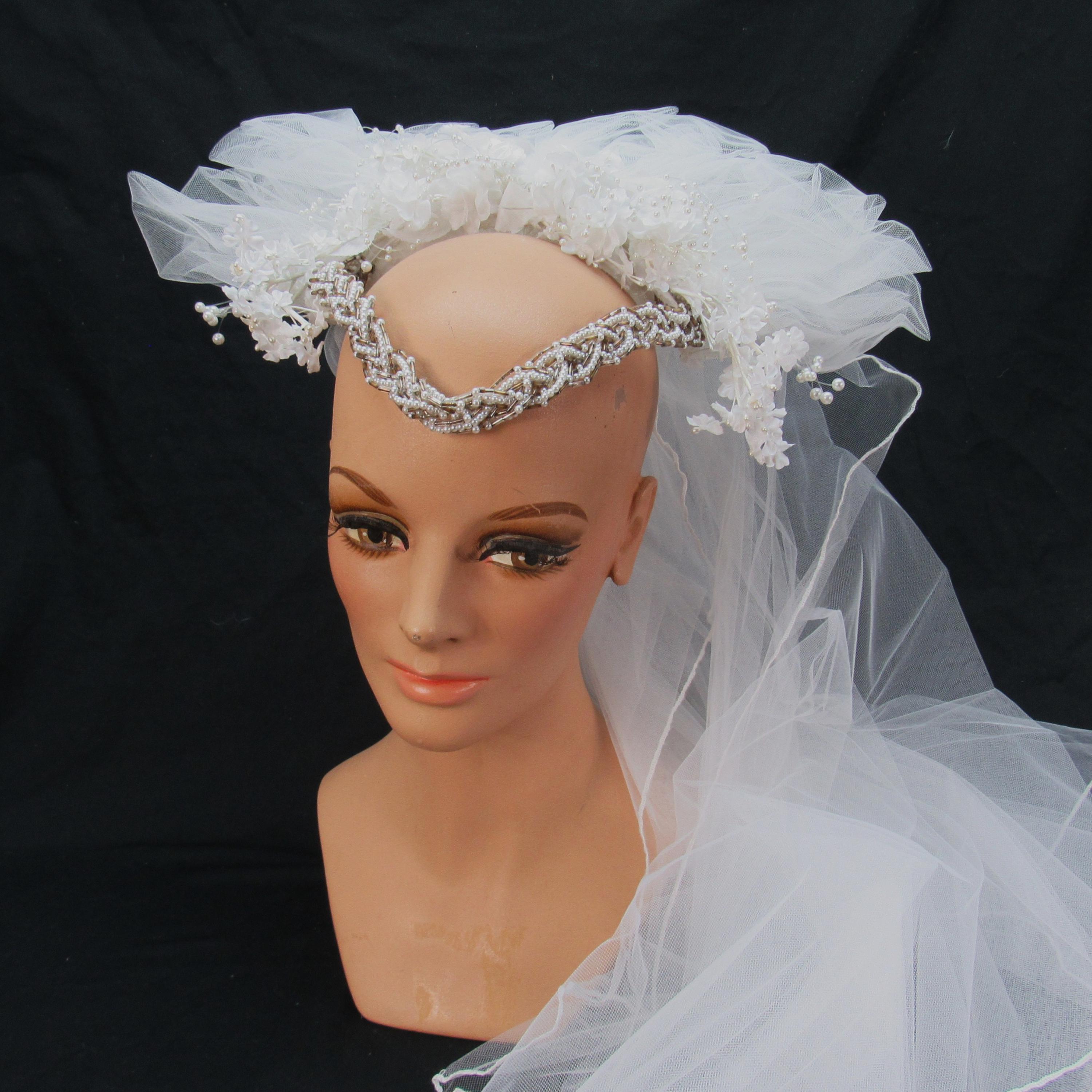1980s Wedding Headpiece - Etsy