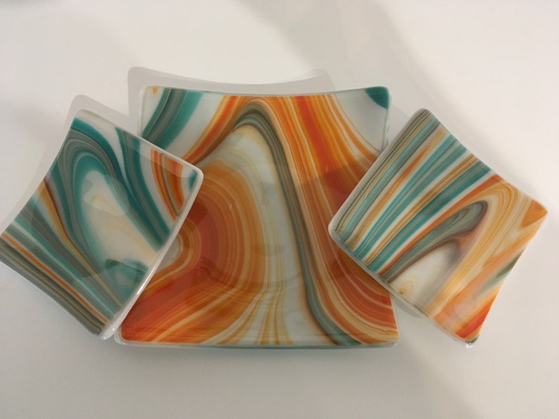 Fused Glass Plate Set