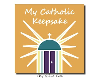 Catholic Baptism Gift Boy or Girl, Catholic Baby Memory Book | Tabernacle Paperback