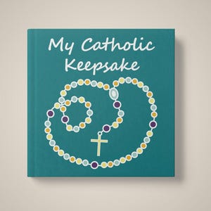 Catholic Baptism Gift Girl or Boy, Catholic Baby Memory Book, Catholic Baby Gift, Catholic Newborn, Catholic Mom Gift | Hardcover Rosary