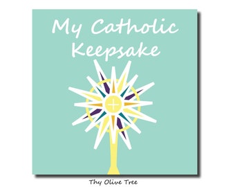 Catholic Baptism Gift Boy or Girl, Catholic Baby Memory Book, Catholic Baby Gift, Catholic Mom Gift, Catholic Newborn | Monstrance Paperback