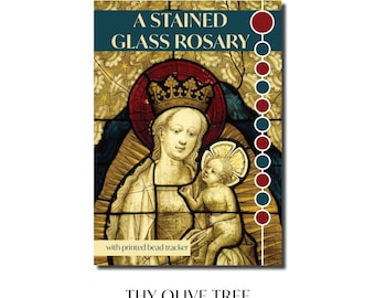 Catholic Rosary Book, Prayer Books, Catholic Book, Catholic Gifts for Men or Women, Confirmation Gift, A Stained Glass Rosary