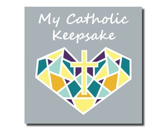 Catholic Baptism Gift Boy or Girl, Catholic Baby Memory Book, Catholic Newborn, Catholic Mom Gift, Catholic Book | Sacred Heart Paperback