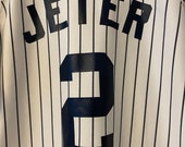 Vtg. 90 39 s Derek Jeter New York Yankees Russell Athletic Baseball Jersey Youth Large 14-16. Free Shipping USA