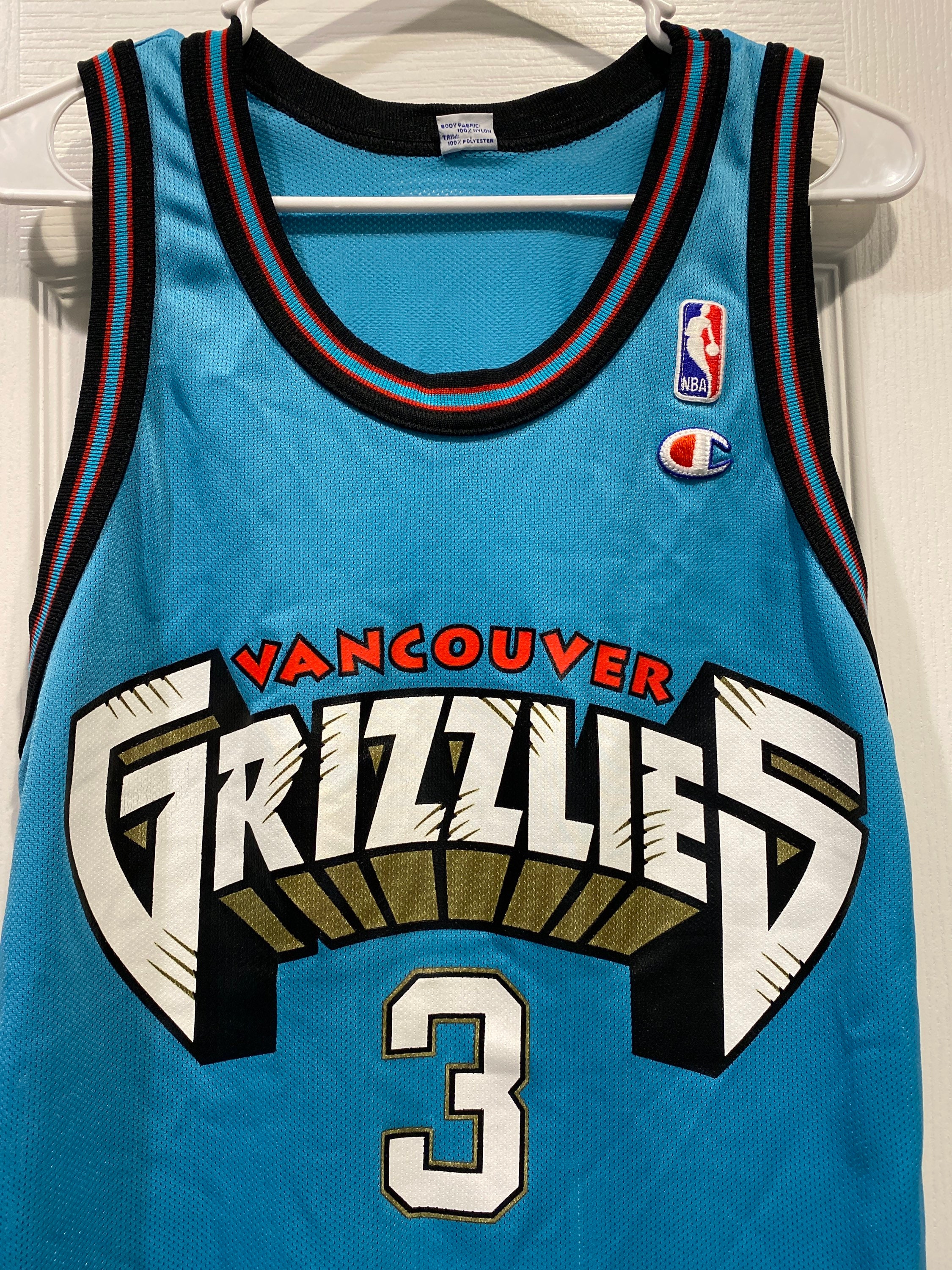 Vintage JR VANCOUVER GRIZZLIES Jersey YOUTH M Medium Basketball