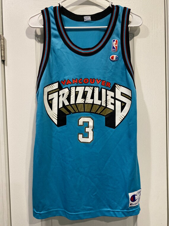 Jaysvtgfinds Champion Vancouver Grizzlies Shareef Abdur-Rahim NBA Jersey Vtg Size 40 USA.