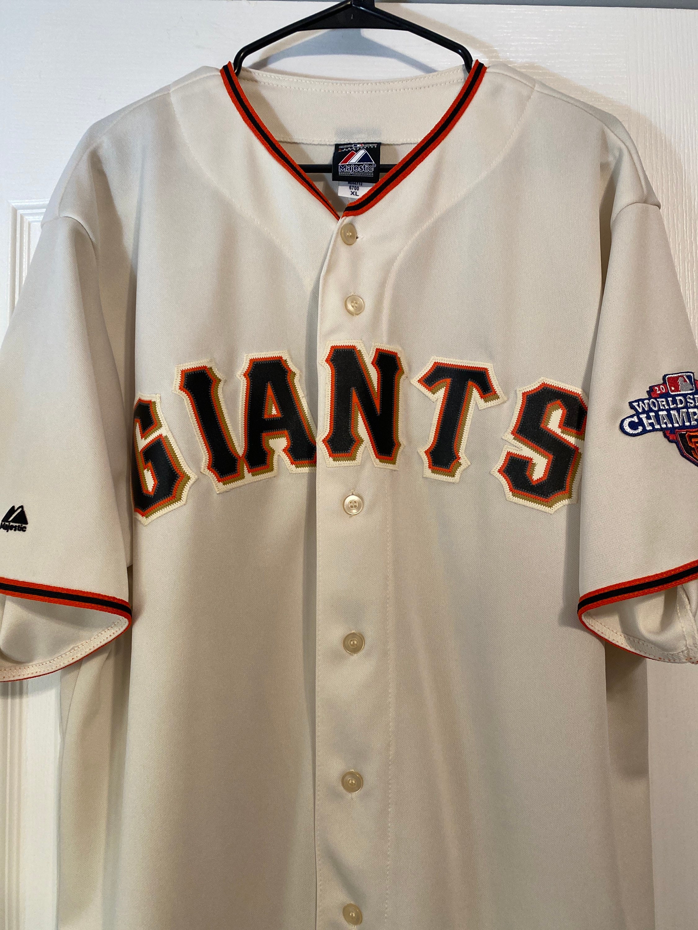 Majestic MLB 2-Button 2014 San Francisco Giants Replica Youth Jersey