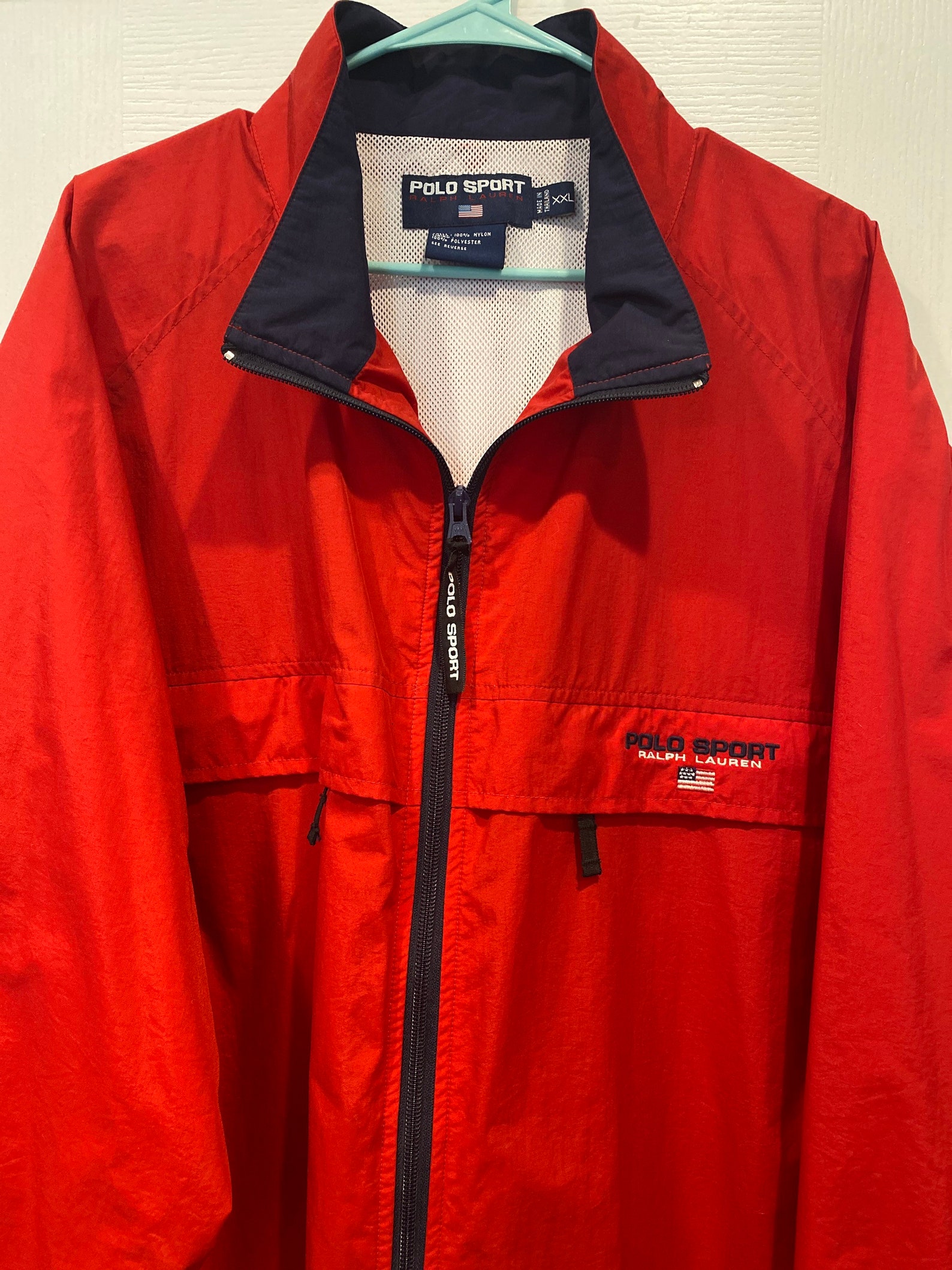 Vtg 90's Ralph Lauren Polo Sport Red Sailing Windbreaker | Etsy