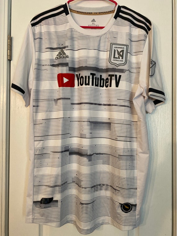 Jaysvtgfinds Los Angeles Football Club LAFC MLS White Soccer Jersey AEROREADY Sz X-Large. USA Only.