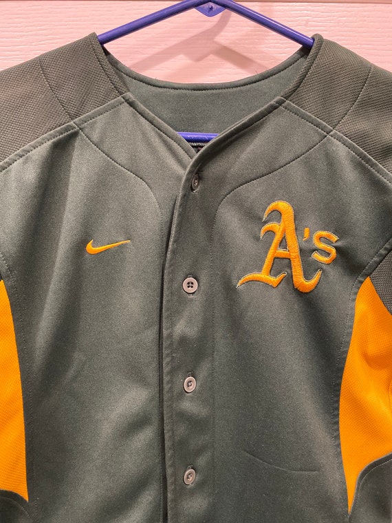 Vintage Nike Oakland A's Athletics Eric Chavez Youth Small 