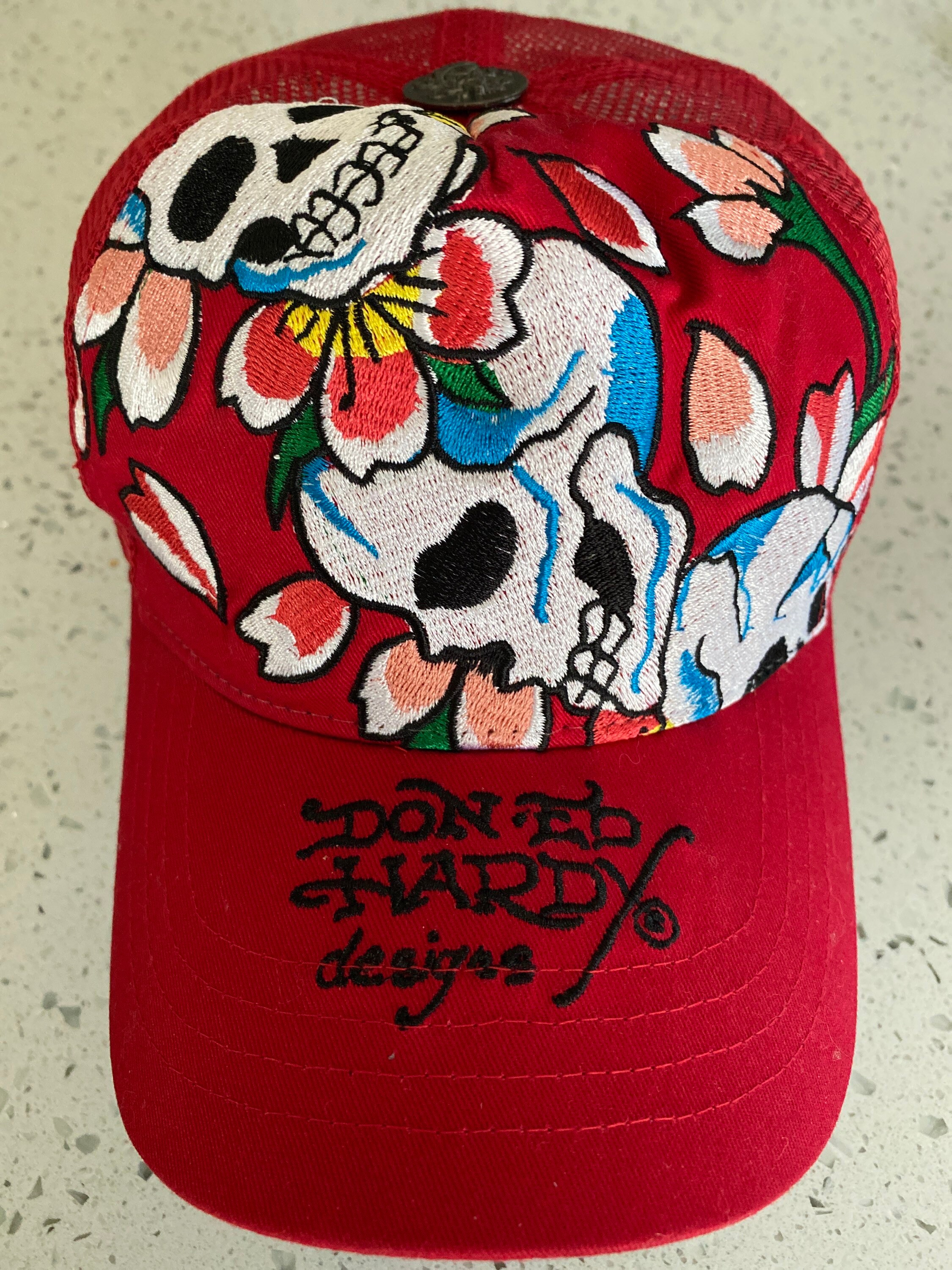 Don Ed Hardy Snapback Mesh Trucker Hat 