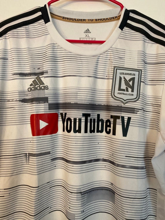 Jaysvtgfinds Los Angeles Football Club LAFC MLS White Soccer Jersey AEROREADY Sz X-Large. USA Only.