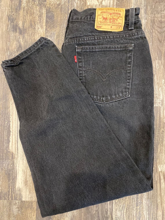 Vtg Levi's 550 Jeans Womens 18W S 34x28 Black Denim - Etsy