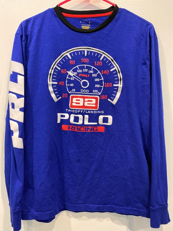 Buy Ralph Lauren Polo Racing PRL1 92 Shirt Blue Long Sleeve RRL RPM Mens  Size Small Free Shipping USA. Online in India - Etsy