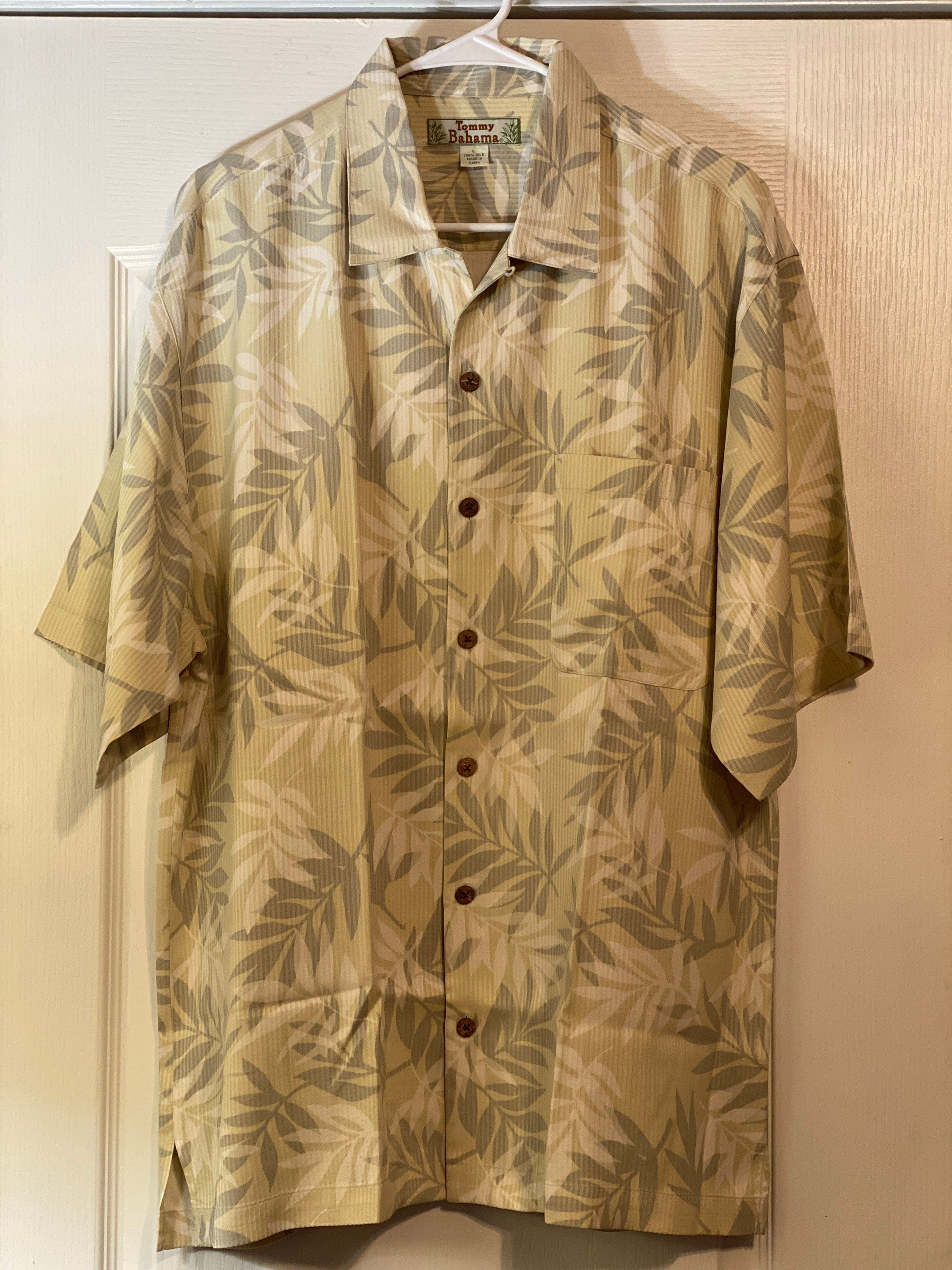 Sand Frondcisco Silk Camp Shirt