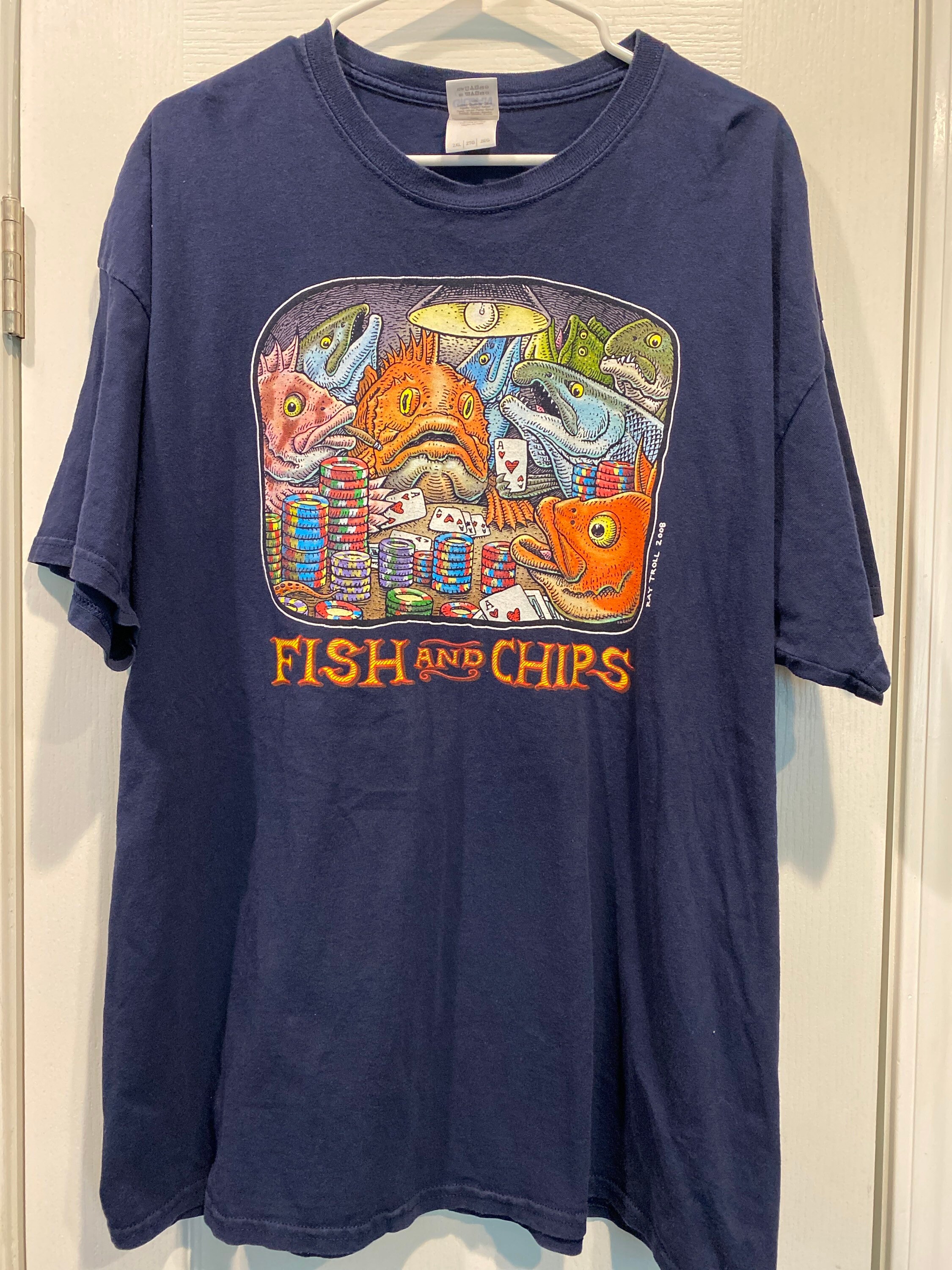 Vintage 2008 Ray Troll Art Tee T-shirt 