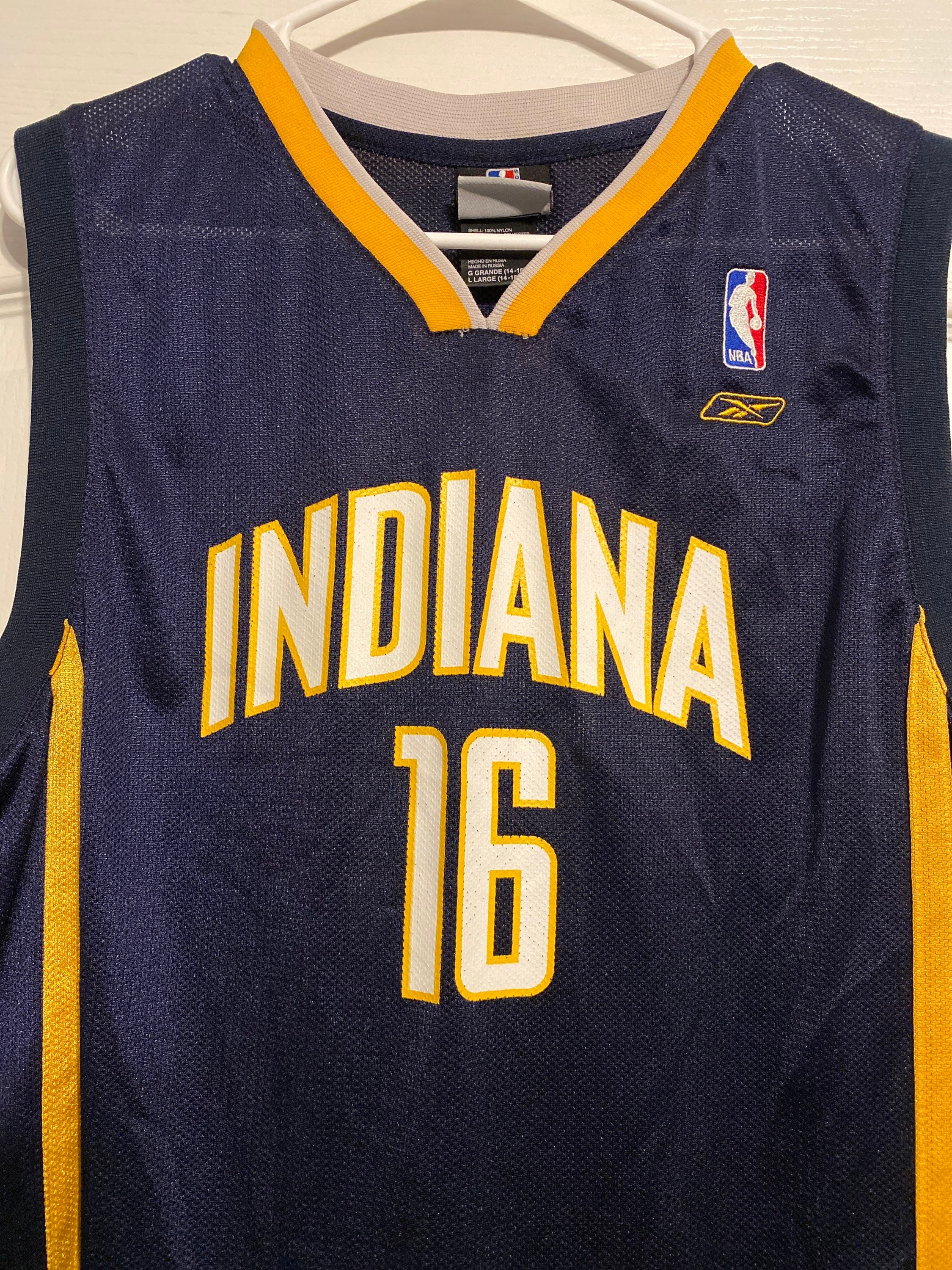 adidas, Shirts, Indiana Pacers 3 Reggie Miller Nba Adidas Hardwood Classics  Jersey