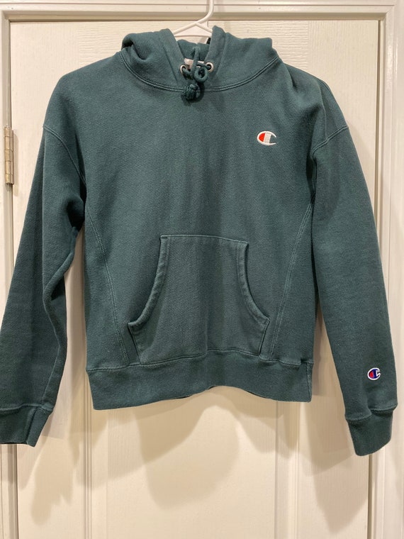 Vtg 80 90 Champion Reverse Weave Hoodie Sweatshirt Green Sz - Etsy