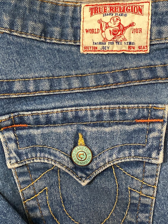 True Religion Womens Jeans Joey Low Rise Blue Denim Flared | Etsy