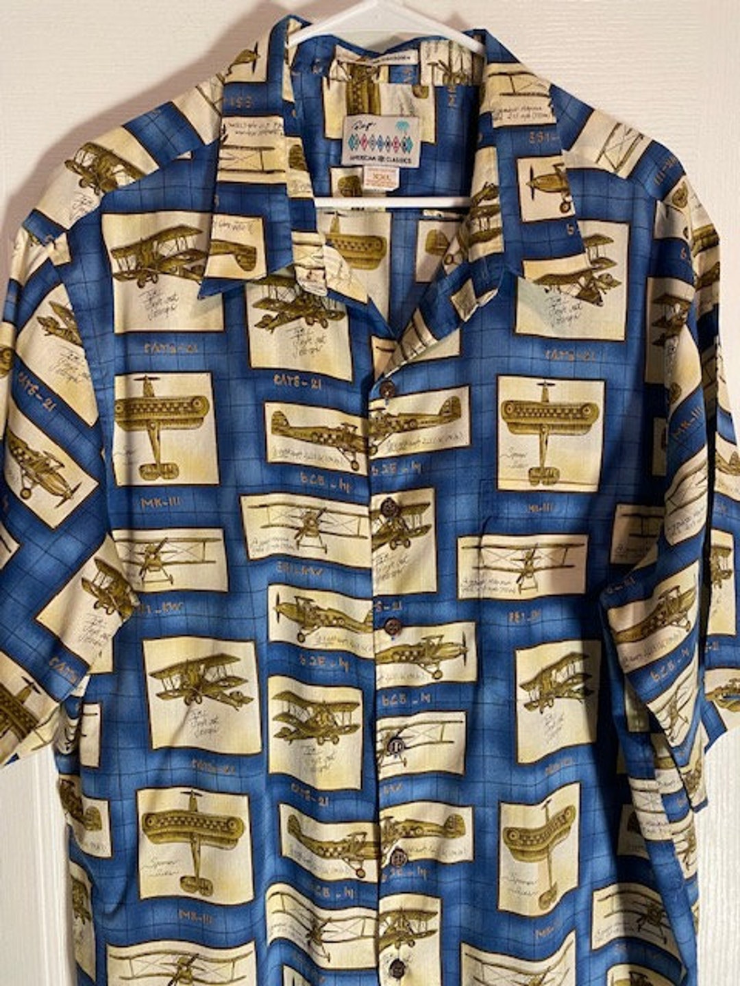 Vintage Reyn Spooner American Classics Spooner Ace WWII Airplane