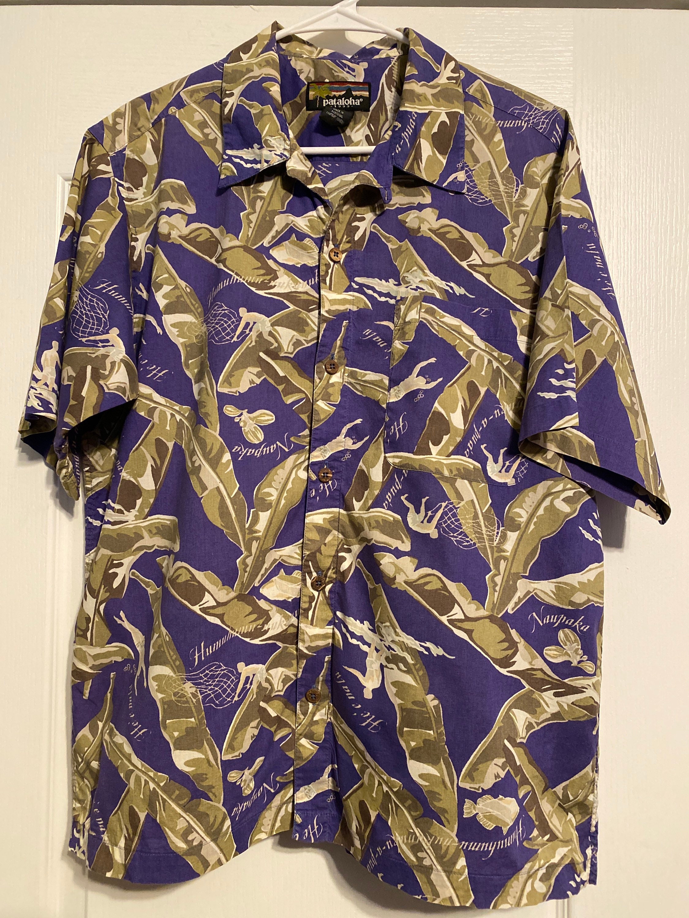 Vtg RARE 90s Patagonia Pataloha Hawaiian Shirt Sz M Surfer - Etsy