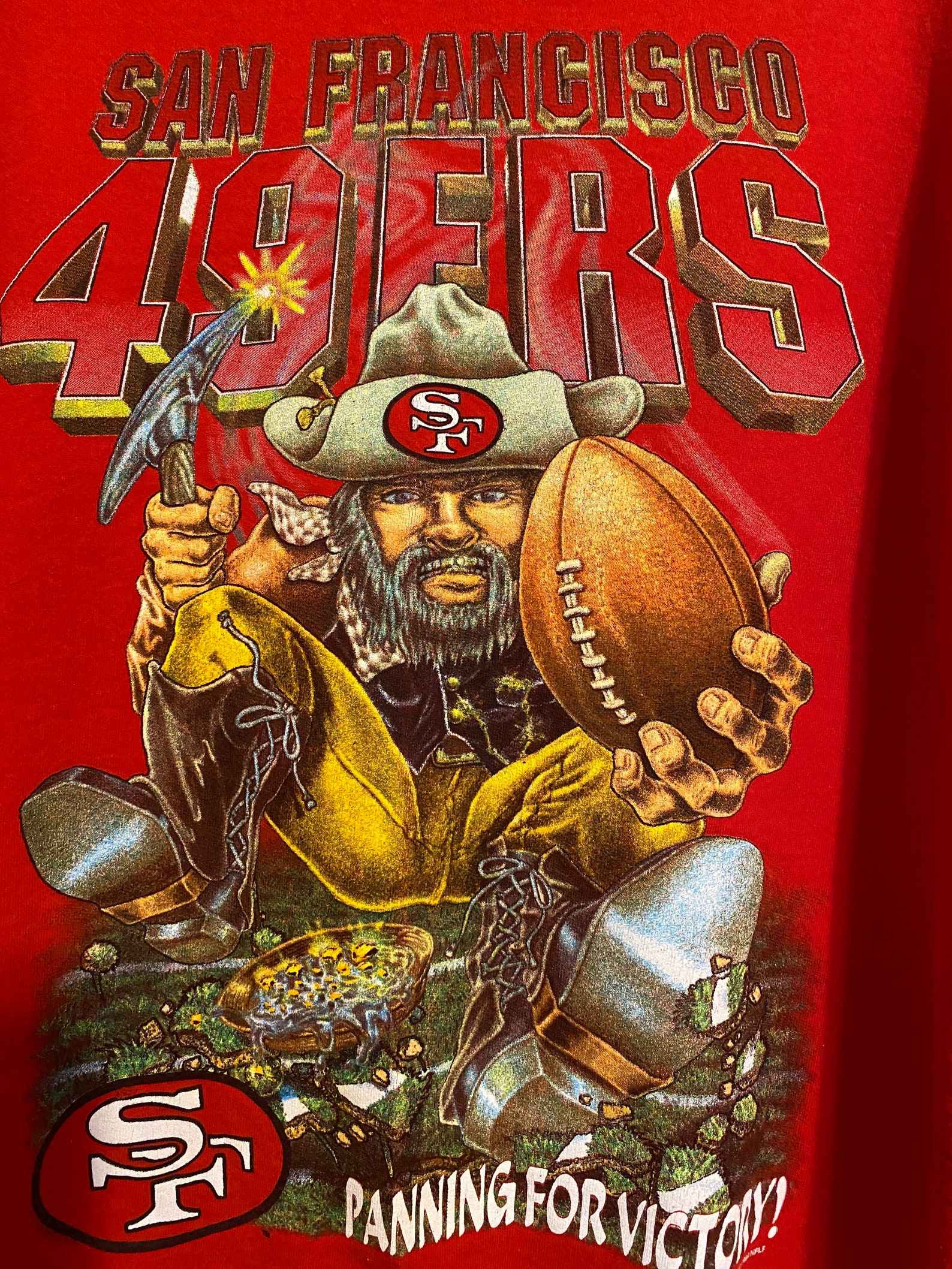 Vtg 90s Salem San Francisco 49ers Rare Gold Miner Panning For Etsy