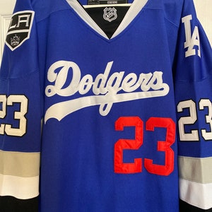 Reebok Los Angeles Kings Dustin Brown LA Dodgers Night Jersey 