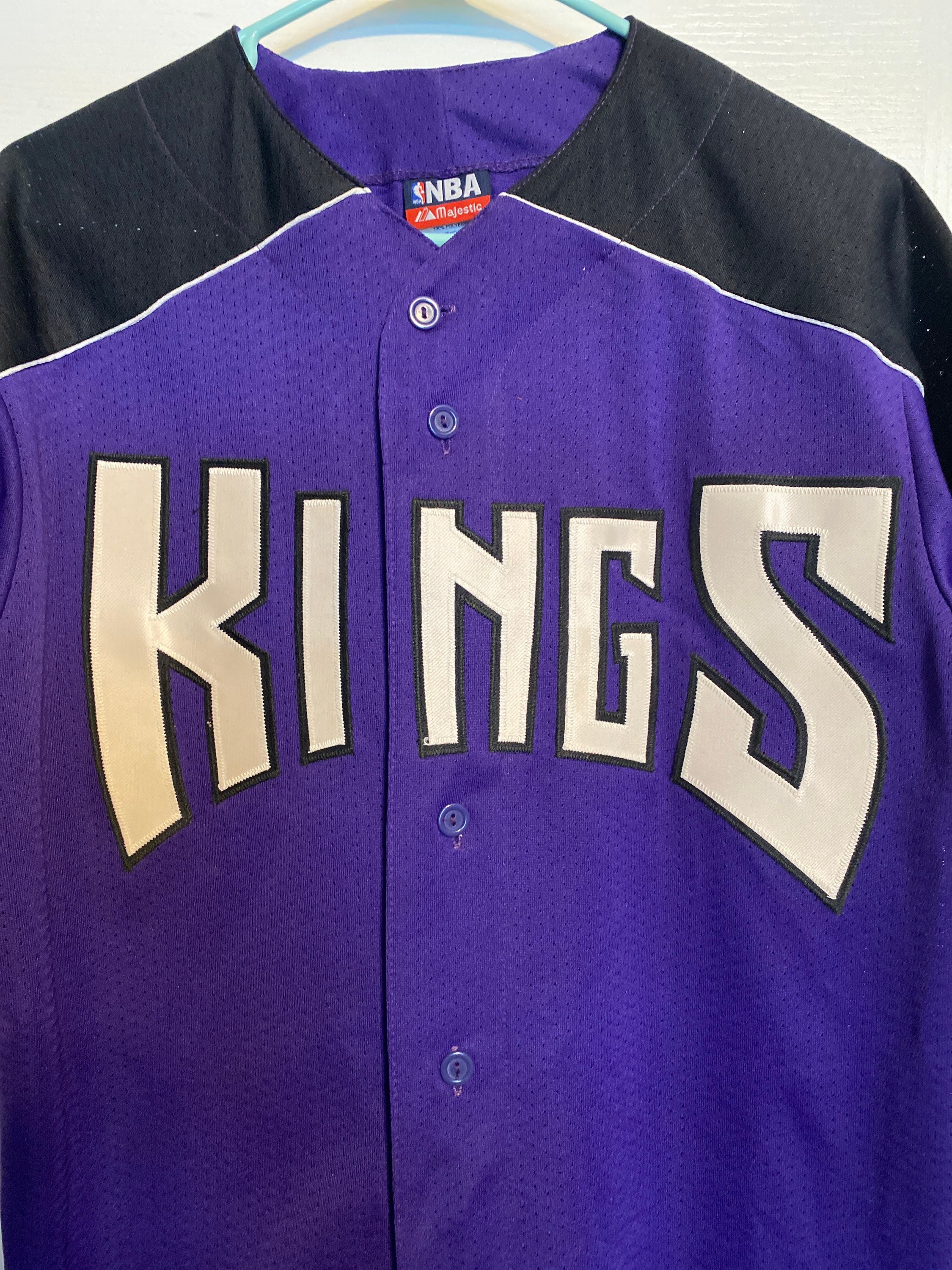 Majest NBA Mens Small Purple Sacramento Kings Jersey Swingman Mike Bibby #10