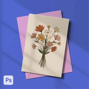 Vertical Card Bundle Set, Greeting Card Mockup, Wedding Card Mockup Set, Poster Mockup, Invite Mockup Card, Greeting Card Mockup Wedding PSD image 7