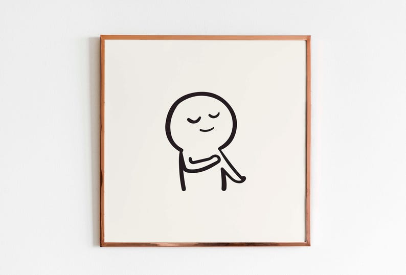 Funny Square Poster Retro Square Wall Art Exhibition Wall Art Living