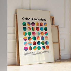 Graphic Design Poster, Exhibition Poster Bauhaus, Cool Poster, Type Poster, Color Palette Print, Principles of Design, Color Theory Poster