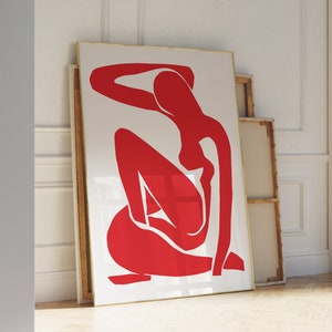 Red Wall Art for Living Room – Matisse Poster – Exhibition Poster – Matisse – Red Mid Century Modern – Henry Matisse – Minimalist Art