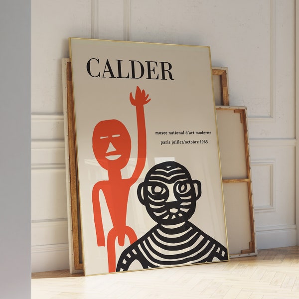 Calder Paris Fine Art Print, 1965 Musee National de Paris, Exhibition Poster, vintage french print, vintage french art, 1920s french art